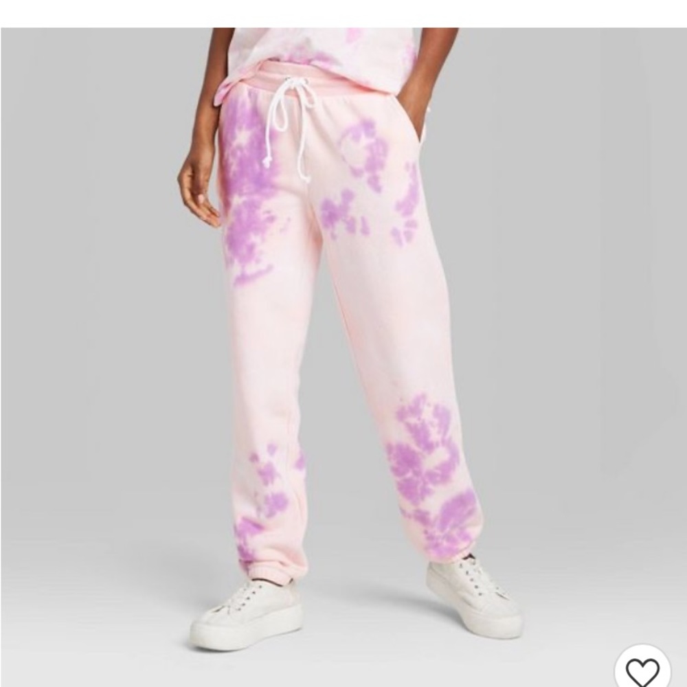 pink tie dye sweatpants